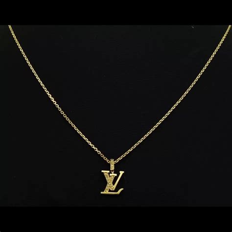 louis vuitton initial necklace s|louis vuitton necklace with diamond.